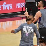 Suns guard Chris Paul in layup line 11/10/21 (Arizona Sports: Jeremy Schnell)