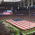 American Flag on the field before at State Farm Stadium 11/14/21 (Arizona Sports: Jeremy Schnell)