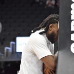 Suns forward Jae Crowder taking a moment before warming up 11/10/21 (Arizona Sports: Jeremy Schnell)