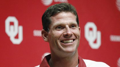 FILE - Brent Venables, Oklahoma associate head coach/defensive coordinator/linebackers, is pictured...