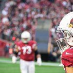 Cardinals WR Andy Isabella on the field pregame 1/09/22 (Jeremy Schnell/Arizona Sports)