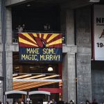 Sign at State Farm Stadium "Make Some Magic, Murray" 1/09/22 (Jeremy Schnell/Arizona Sports)