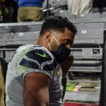 Seahawks QB Russell Wilson postgame 1/09/22 (Jeremy Schnell/Arizona Sports)