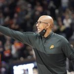 Phoenix Suns head coach Monty Williams directs his team in the second half during an NBA basketball game against the Utah Jazz Wednesday, Jan. 26, 2022, in Salt Lake City. (AP Photo/Rick Bowmer)