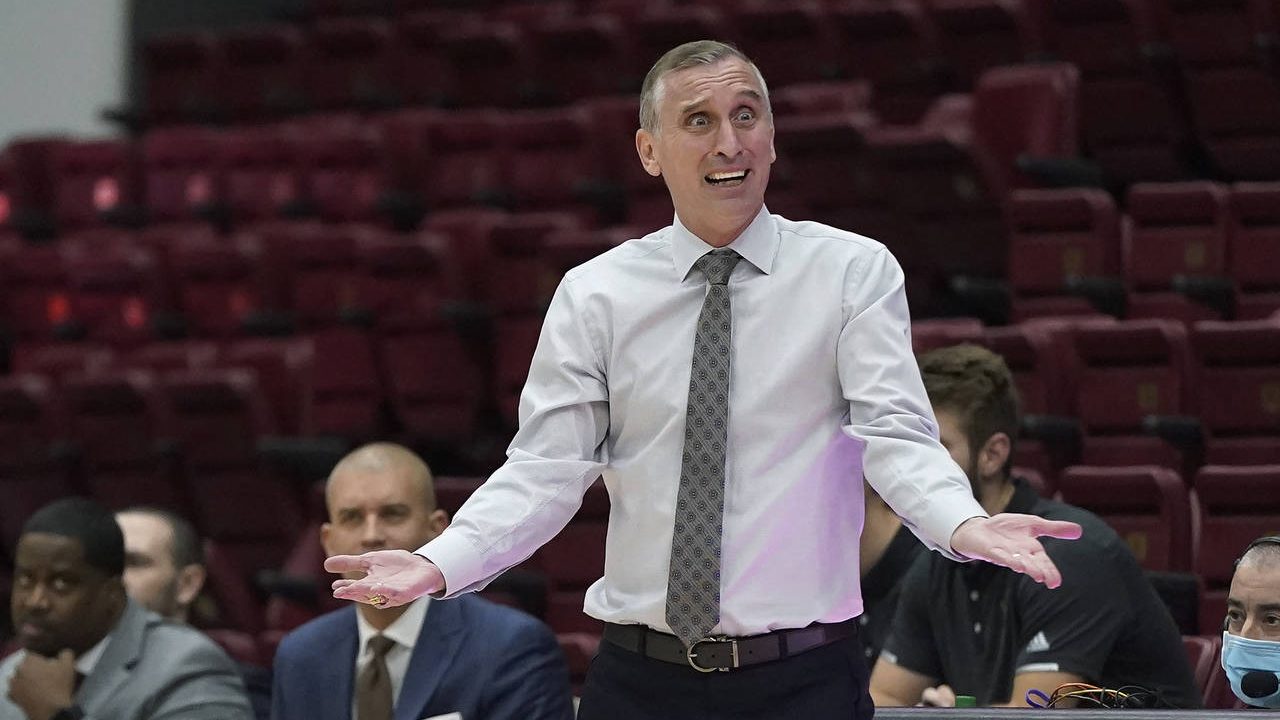 Arizona State head coach Bobby Hurley reacts toward an official during the first half of the team's...