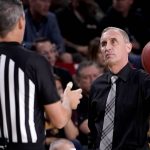 Arizona State head coach Bobby Hurley gives the ball to the referee during the second half of an NCAA college basketball game against Oregon, Thursday, Feb. 17, 2022, in Tempe, Ariz. (AP Photo/Matt York)