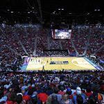 Arizona and Wright State play during the first half of a first-round NCAA college basketball tournament game, Friday, March 18, 2022, at Viejas Arena in San Diego. (AP Photo/Denis Poroy)
