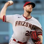 Merrill Kelly #29 of the Arizona Diamondbacks pitches during the first inning in game two of a doubleheader against the Los Angeles Dodgers at Dodger Stadium on May 17, 2022 in Los Angeles, California. (Photo by Katelyn Mulcahy/Getty Images)