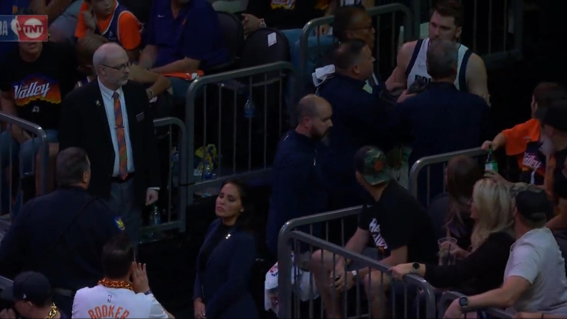 Luka Doncic held back after verbal altercation with Suns fan in Game 2