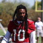 Arizona Cardinals WR DeAndre Hopkins warms up ahead of minicamp on Tuesday, June 14, 2022, in Tempe. (Tyler Drake/Arizona Sports)