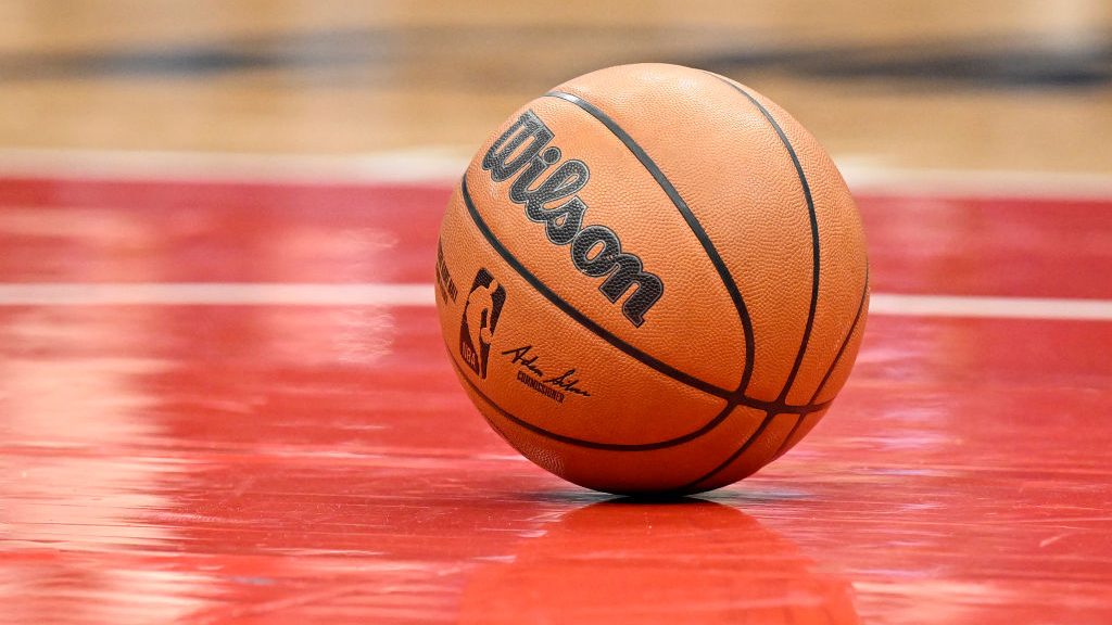 A basketball on the court during the game between the Washington Wizards and the Phoenix Suns at Ca...
