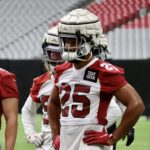 Arizona Cardinals LB Zaven Collins looks on during training camp on Wednesday, July 27, 2022, in Glendale. (Tyler Drake/Arizona Sports)