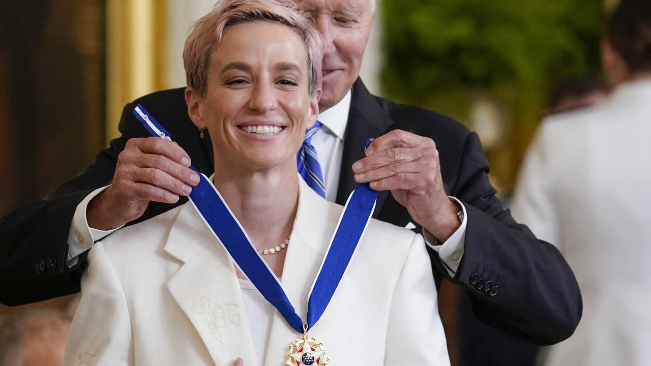 President Joe Biden awards the nation's highest civilian honor, the Presidential Medal of Freedom, ...