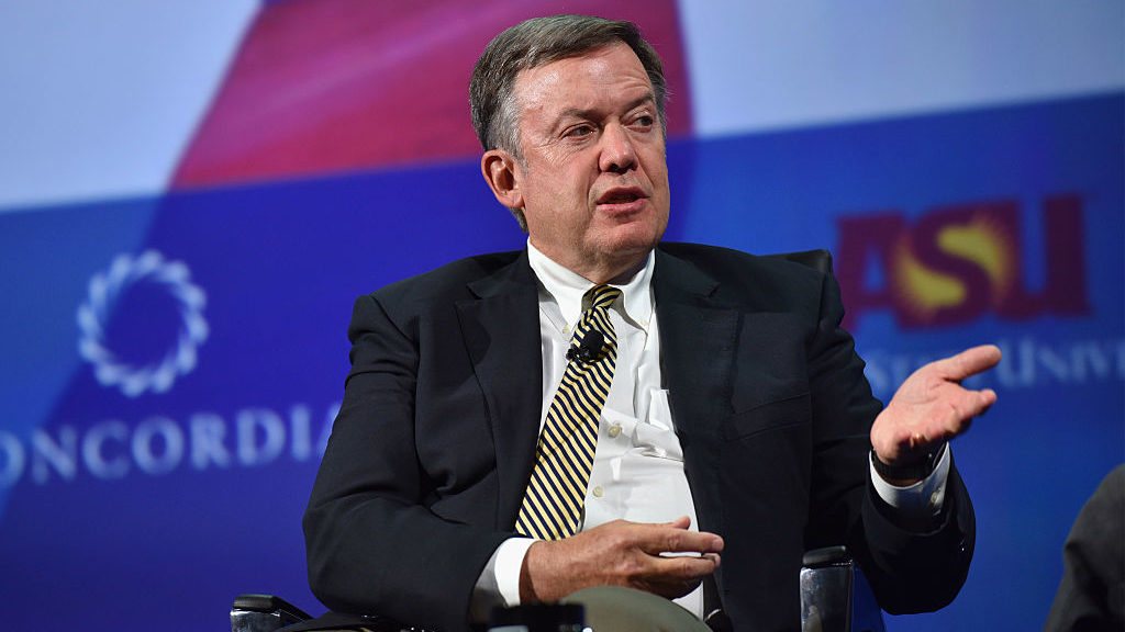 Arizona State University, President Dr. Michael Crow speaks at the 2016 Concordia Summit - Day 1 at...