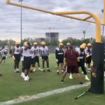 The Arizona State Sun Devils football team practices on the first day of fall camp at the Bill Kajikawa Practice Field in Tempe, Arizona on Aug. 3, 2022. (Arizona Sports Photos/Jake Anderson)