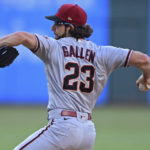 Arizona Diamondbacks starting pitcher Zac Gallen delivers during the first inning of the team's baseball game against the Cleveland Guardians, Tuesday, Aug. 2, 2022, in Cleveland. (AP Photo/David Dermer)