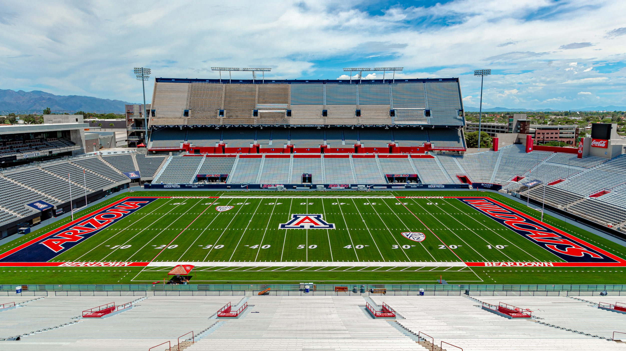 The new turf field at Arizona Stadium.
Aug. 11, 2022. 
(Photo by Mike Christy / Arizona Athletics)...