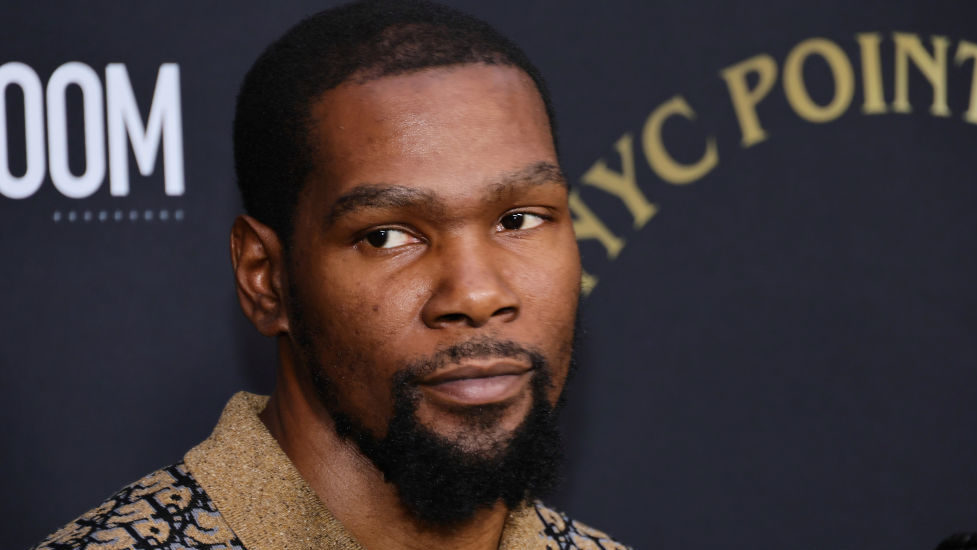Kevin Durant attends "NYC Point Gods" premiere at Midnight Theatre on July 26, 2022 in New York Cit...