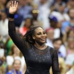 NEW YORK, NEW YORK - SEPTEMBER 02: Serena Williams of the United States thanks the fans after being defeated by Ajla Tomlijanovic of Australia during their Women's Singles Third Round match on Day Five of the 2022 US Open at USTA Billie Jean King National Tennis Center on September 02, 2022 in the Flushing neighborhood of the Queens borough of New York City. (Photo by Al Bello/Getty Images)
