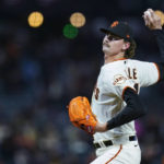 San Francisco Giants' Sean Hjelle pitches to a Colorado Rockies batter during the second inning of a baseball game in San Francisco, Wednesday, Sept. 28, 2022. (AP Photo/Godofredo A. Vásquez)