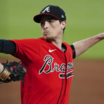 
              Atlanta Braves starting pitcher Max Fried works the first inning of the team's baseball game against the New York Mets on Friday, Sept. 30, 2022, in Atlanta. (AP Photo/John Bazemore)
            