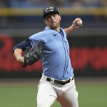 
              Tampa Bay Rays starting pitcher Jeffrey Springs delivers a pitch in the first inning of a baseball game  against the Texas Rangers, Sunday, Sept. 18, 2022, in St. Petersburg, Fla. (AP Photo/Mark LoMoglio)
            