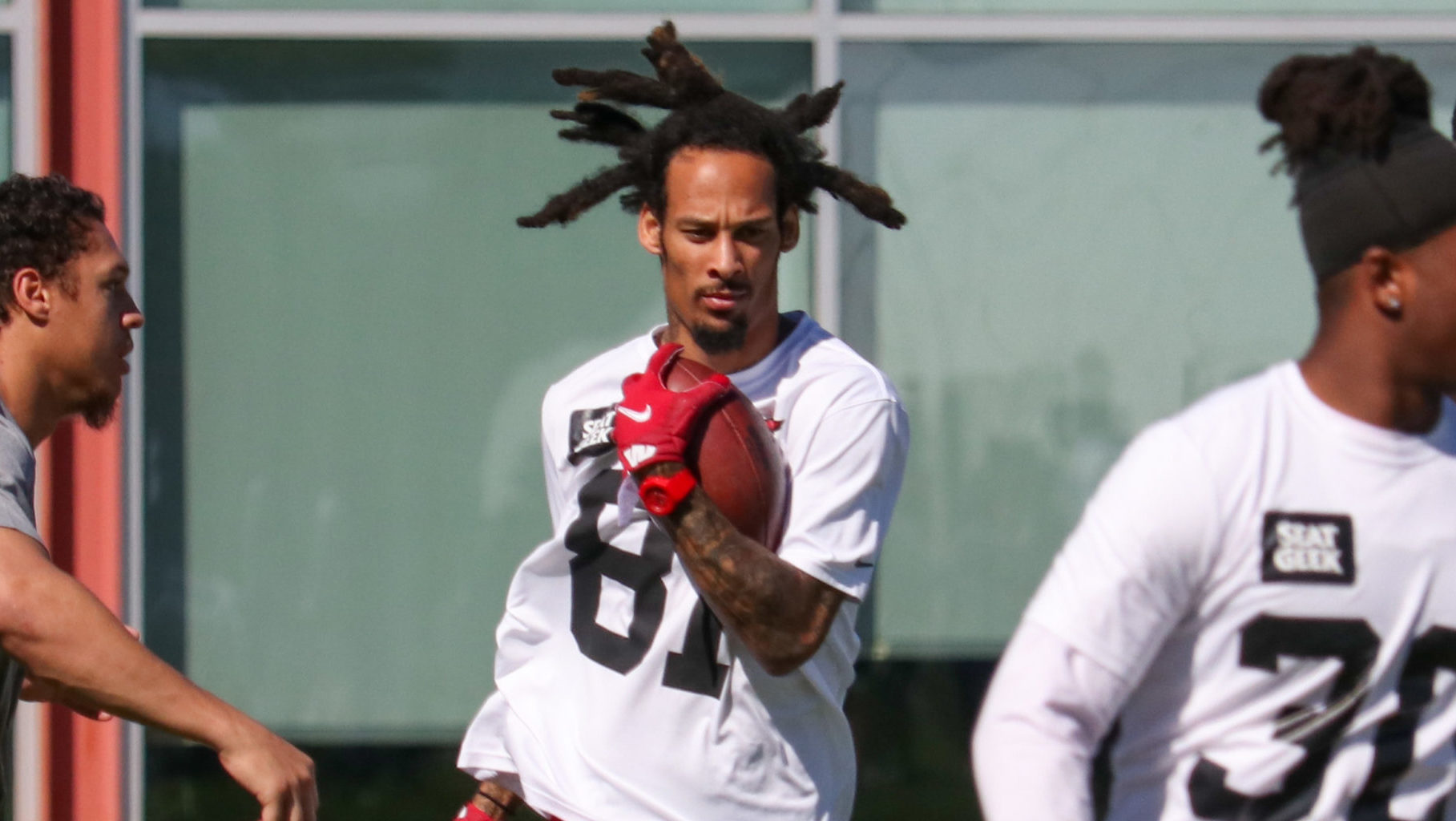 Arizona Cardinals WR Robbie Anderson practices with the team for the first time on Tuesday, Oct. 18...