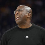 Sacramento Kings head coach Mike Brown yells out to his players during the first half against the Golden State Warriors on Sunday, Oct. 23, 2022 in San Francisco. (AP Photo/ Tony Avelar)