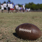 
              A middle school football team practices Wednesday, Sept. 28, 2022, in Oklahoma City. Oklahoma has a new law that bans public elementary, middle school, high school and college athletes from competing on the sports teams of their gender identity if it is different from their sex assigned at birth. While more than a dozen other states have similar laws, Oklahoma is believed to be the only one known to require a “biological sex affidavit” for participation.  (AP Photo/Sue Ogrocki)
            