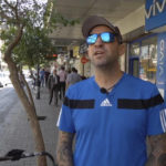 
              In this frame grab from video, 41-year-old Santiago Sánchez, a Spanish man who was documenting his travel by foot from Madrid to Doha for the 2022 FIFA World Cup, speaks to The Associated Press on a street, in Sulaymaniyah, Iraq, Sept. 28, 2022. Sánchez has not been heard from since crossing into Iran three weeks ago, stirring fears about his fate in a country convulsed by mass unrest. That's according to his family, who spoke to The Associated Press on Monday, Oct. 24, 2022. He was an experienced trekker, former paratrooper and fervent soccer fan. (AP Photo)
            