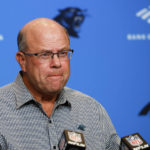 
              Carolina Panthers owner David Tepper listens to a question from the media after the firing of NFL football head coach Matt Rhule in Charlotte, N.C., Monday, Oct. 10, 2022. (AP Photo/Nell Redmond)
            