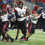San Diego State quarterback Jalen Mayden heads in untouched for his second touchdown against Fresno State during the first half of an NCAA college football game in Fresno, Calif., Saturday, Oct. 29, 2022. (AP Photo/Gary Kazanjian)