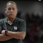 
              Houston head coach Kelvin Sampson watches during an NCAA college basketball game against Kent State, Saturday, Nov. 26, 2022, in Houston. (AP Photo/Kevin M. Cox)
            