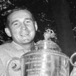 
              FIEL - Dow Finsterwald of Tequesta, Fla. poses with the trophy after winning the Professional Golfers Association 40th annual tournament at Llanerch Country Club in Havertown, Pa. on July 21, 1958. Finsterwald, a 12-time winner on the PGA Tour, died Friday night, Nov. 4, 2022, at his home in Colorado Springs, Colo. He was 93. His son, Dow Finsterwald Jr., said he died peacefully in his sleep. (AP Photo/File)
            