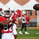 Arizona Cardinals WR Andre Baccellia runs through drills during practice on Thursday, Dec. 8, 2022, in Tempe. (Tyler Drake/Arizona Sports)