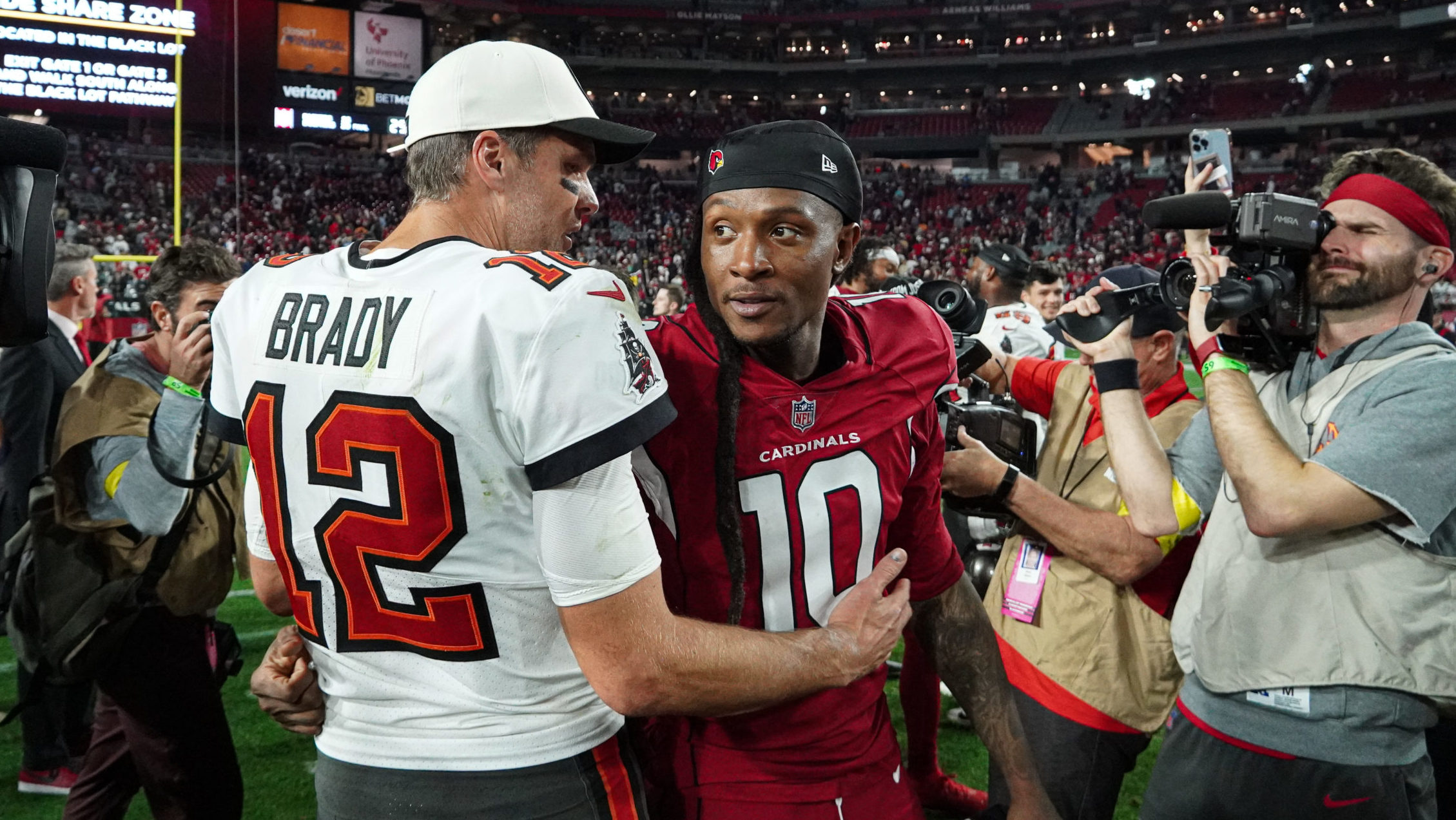 Tom Brady and DeAndre Hopkins (Arizona Sports Photo/Jeremy Schnell)...