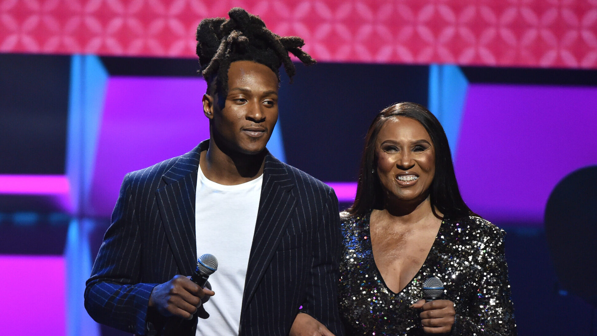 DeAndre Hopkins (L) and Sabrina Greenlee (Photo by Aaron J. Thornton/Getty Images for BET)...