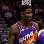 Phoenix Suns center Deandre Ayton plays against the Memphis Grizzlies in a 125-100 loss at Footprint Center in Phoenix, Ariz., on Dec. 23, 2022. (Arizona Sports Photo/Jeremy Schnell)