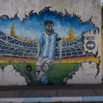 
              A mural of soccer player Lionel Messi decorates the Las Heras neighborhood where he lived in Rosario, Argentina, Wednesday, Dec. 14, 2022. (AP Photo/Rodrigo Abd)
            