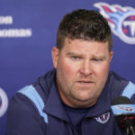 
              FILE - Tennessee Titans general manager Jon Robinson answers questions at a news conference Tuesday, July 26, 2022, in Nashville, Tenn. Tennessee owner Amy Adams Strunk fired general manager Jon Robinson on Tuesday, Dec. 6, in the midst of his seventh season with the Titans off to a 7-5 start.  (AP Photo/Mark Humphrey, File)
            