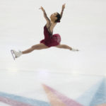 Japan's Mai Mihara competes during the Women's Free Skating at the figure skating Grand Prix finals at the Palavela ice arena, in Turin, Italy, Saturday, Dec. 10, 2022. (AP Photo/Antonio Calanni)