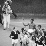 
              FILE - Pele is carried off the Giants Stadium field by his New York Cosmos teammates after his final soccer game, in East Rutherford, New Jersey, Oct. 1, 1977. Smiling and looking up at Pele are Giorgio Chinaglia of Italy and Erol Yasin of Turkey, center. Pelé, the Brazilian king of soccer who won a record three World Cups and became one of the most commanding sports figures of the last century, died in Sao Paulo on Thursday, Dec. 29, 2022. He was 82.  (AP Photo/Bill Kostroun, File)
            