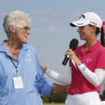 
              CORRECTS DATE TO SATURDAY, DEC. 24, 2022, NOT SATURDAY, DEC. 25, 2022. - FILE - All time winningest professional golfer, Kathy Whitworth, left, congratulates Cheyenne Knight after Knight won the LPGA 2019 Volunteers of America golf tournament, Oct. 6, 2019, at Old American Golf Club in The Colony, Texas. Former LPGA Tour player Whitworth, whose 88 victories are the most by any golfer on a single professional tour, died on Saturday, Dec. 24, 2022, night, her longtime partner said. She was 83. (AP Photo/David Kent, File)
            