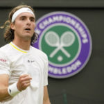 
              Greece's Stefanos Tsitsipas reacts after winning a point against Australia's Jordan Thompson in a second round men's singles match on day four of the Wimbledon tennis championships in London on June 30, 2022. Tsitsipas is one of the tennis players featured in the new Netflix docuseries “Break Point,” which is scheduled to debut on Jan. 13, 2023. The show is from the producers of “Formula 1: Drive to Survive.” (AP Photo/Alberto Pezzali)
            