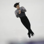 Japan's Shoma Uno competes during the Men's Free Skating at the figure skating Grand Prix finals at the Palavela ice arena, in Turin, Italy, Saturday, Dec. 10, 2022. (AP Photo/Antonio Calanni)