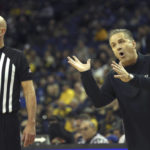 
              Kentucky Wildcats' head coach John Calipari gives instructions from the side line during an NCAA basketball game between Michigan Wolverines and Kentucky Wildcats at the O2 Arena, in London, Sunday, Dec.4, 2022. (AP Photo/Ian Walton)
            