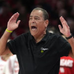 Houston coach Kelvin Sampson reacts to a foul call during the first half of an NCAA college basketball game against Temple Sunday, Jan. 22, 2023, in Houston. (AP Photo/David J. Phillip)