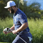 
              Jon Rahm, of Spain, walks off the 14th green during the first round of the Tournament of Champions golf event, Thursday, Jan. 5, 2023, at Kapalua Plantation Course in Kapalua, Hawaii. (AP Photo/Matt York)
            