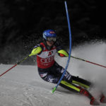 
              United States' Mikaela Shiffrin speeds down the course during an alpine ski, women's World Cup slalom in Flachau, Austria, Tuesday, Jan.10, 2023. (AP Photo/Marco Trovati)
            
