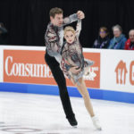 
              Alexa Knierim and Brandon Frazier compete in the pairs short program at the U.S. figure skating championships in San Jose, Calif., Thursday, Jan. 26, 2023. (AP Photo/Godofredo A. Vásquez)
            